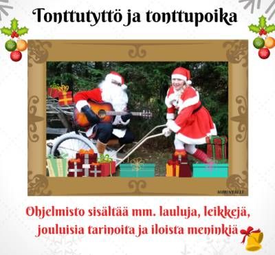 Jouluesiintyjät tonttutyttö ja tonttupoika 